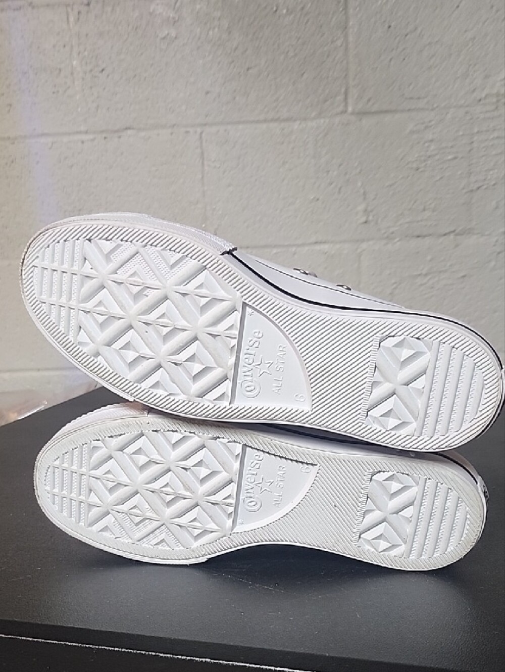 Converse White Low Top Platform Sneakers - Picture 5 of 6